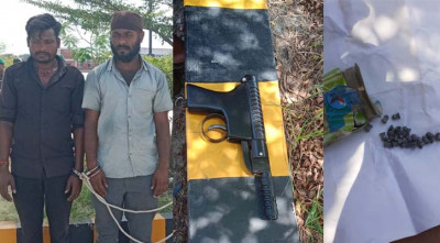 ভারতীয় ট্রাক থেকে এয়ারগানসহ আটক ২